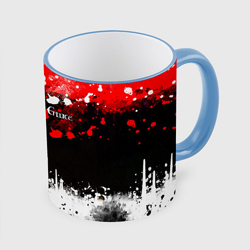 Кружка цветная THREE DAYS GRACE / 3D-Небесно-голубой кант – фото 1