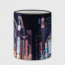 Кружка 3D Ночной Токио, цвет: 3D-черный кант — фото 2
