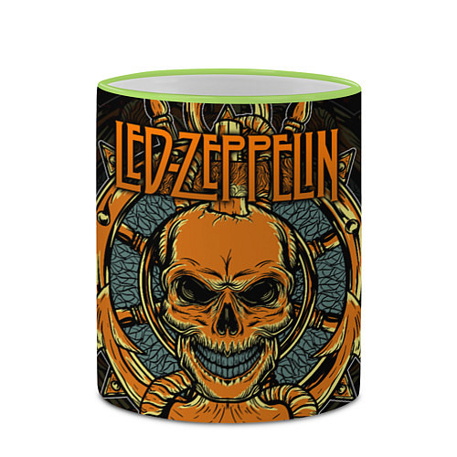 Кружка цветная Led Zeppelin / 3D-Светло-зеленый кант – фото 2