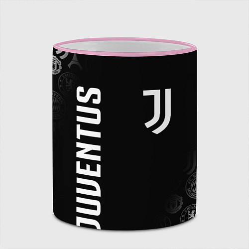 Кружка цветная JUVENTUS / 3D-Розовый кант – фото 2