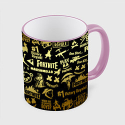 Кружка 3D FORTNITE, цвет: 3D-розовый кант