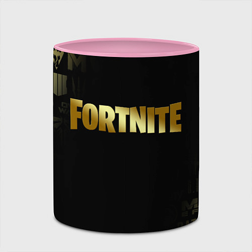 Кружка цветная FORTNITE / 3D-Белый + розовый – фото 2