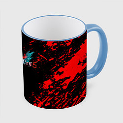 Кружка 3D DEVIL MAY CRY, цвет: 3D-небесно-голубой кант