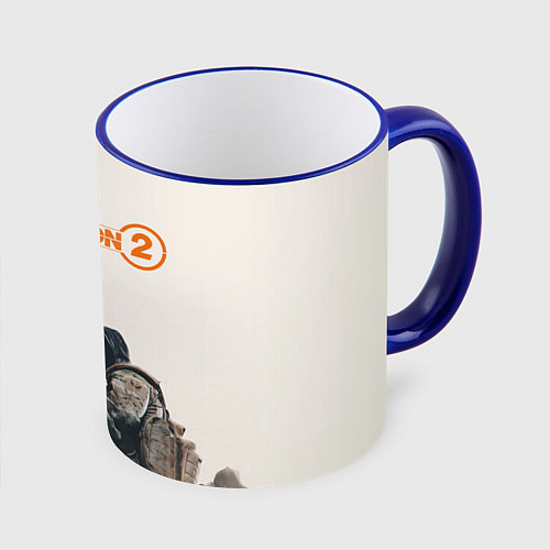 Кружка цветная The Division 2 Military / 3D-Синий кант – фото 1
