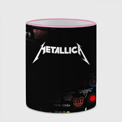 Кружка 3D Metallica, цвет: 3D-розовый кант — фото 2