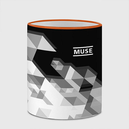 Кружка цветная Muse / 3D-Оранжевый кант – фото 2