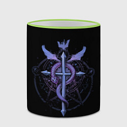 Кружка 3D Стальной алхимик, цвет: 3D-светло-зеленый кант — фото 2