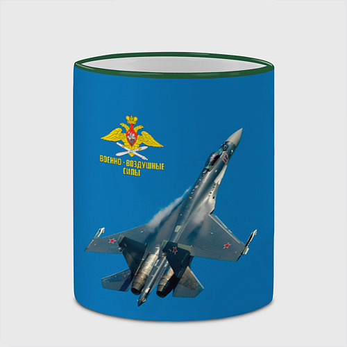 Кружка цветная ВВС / 3D-Зеленый кант – фото 2