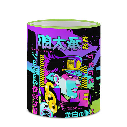 Кружка цветная JoJo Bizarre Adventure / 3D-Светло-зеленый кант – фото 2