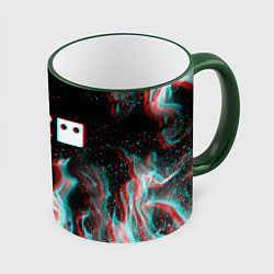 Кружка 3D LOVE DEATH ROBOTS LDR, цвет: 3D-зеленый кант