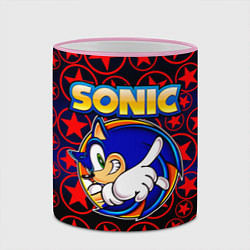 Кружка 3D Sonic, цвет: 3D-розовый кант — фото 2
