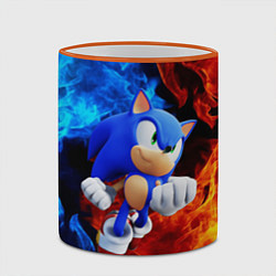 Кружка 3D SONIC, цвет: 3D-оранжевый кант — фото 2