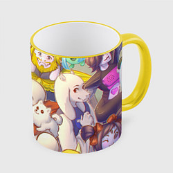 Кружка 3D UNDERTALE, цвет: 3D-желтый кант