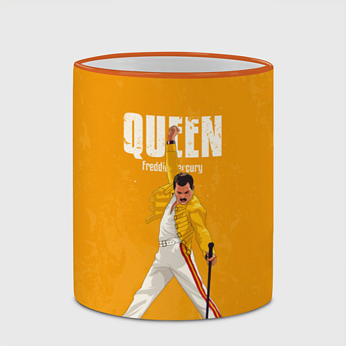 Кружка цветная Queen / 3D-Оранжевый кант – фото 2