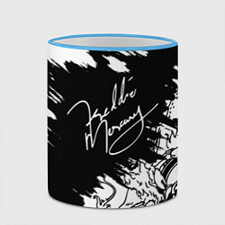 Кружка 3D Автограф Фредди Меркьюри, цвет: 3D-небесно-голубой кант — фото 2