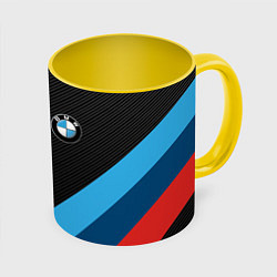 Кружка 3D BMW M PERFORMANCE, цвет: 3D-белый + желтый