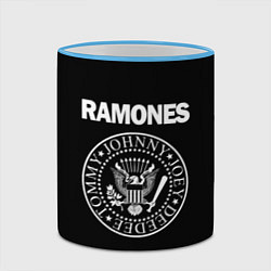 Кружка 3D RAMONES, цвет: 3D-небесно-голубой кант — фото 2