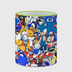 Кружка 3D SONIC PATTERN, цвет: 3D-светло-зеленый кант — фото 2