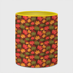 Кружка 3D Maple leaves, цвет: 3D-белый + желтый — фото 2