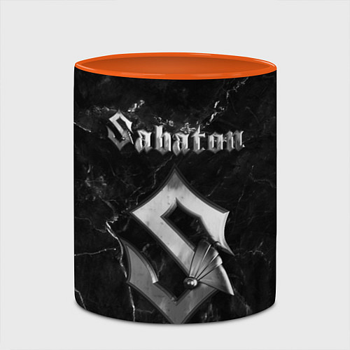 Кружка цветная SABATON / 3D-Белый + оранжевый – фото 2