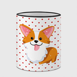 Кружка 3D Корги, цвет: 3D-черный кант — фото 2