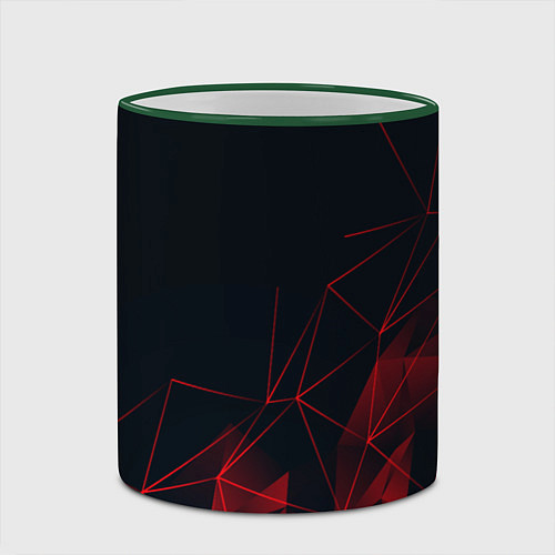 Кружка цветная RED STRIPES / 3D-Зеленый кант – фото 2