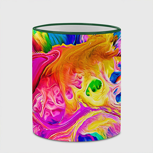 Кружка цветная TIE DYE / 3D-Зеленый кант – фото 2