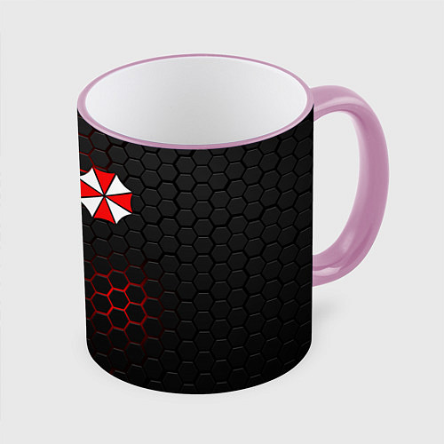 Кружка цветная UMBRELLA CORP / 3D-Розовый кант – фото 1
