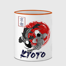 Кружка 3D Карпы Кои Киото, цвет: 3D-оранжевый кант — фото 2