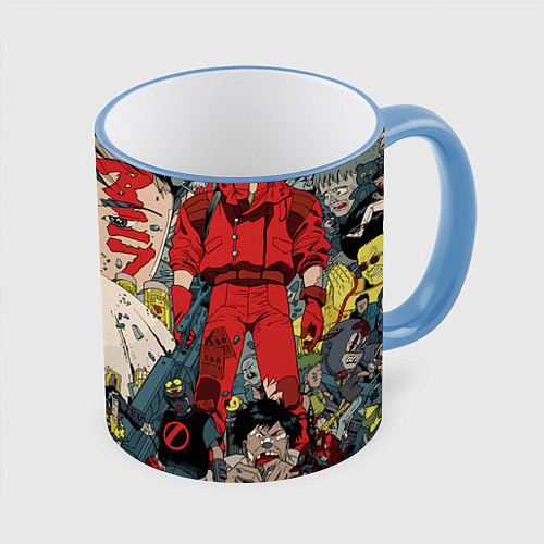 Кружка цветная AKIRA / 3D-Небесно-голубой кант – фото 1