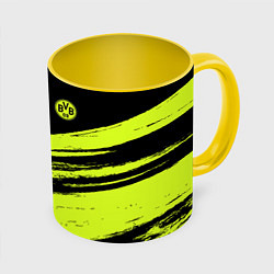 Кружка 3D FC Borussia, цвет: 3D-белый + желтый