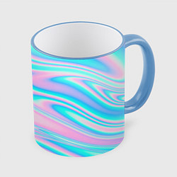 Кружка 3D WAVES, цвет: 3D-небесно-голубой кант