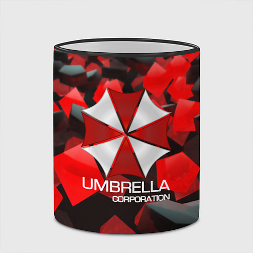 Кружка цветная Umbrella Corp / 3D-Черный кант – фото 2