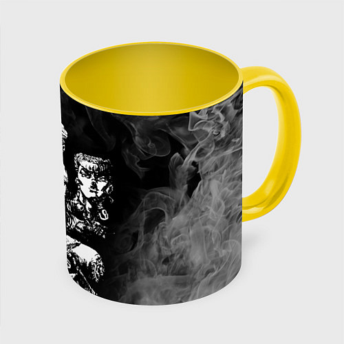 Кружка цветная JOJOS BIZARRE ADVENTURE / 3D-Белый + желтый – фото 1