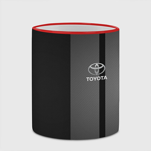 Кружка цветная TOYOTA / 3D-Красный кант – фото 2