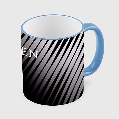 Кружка цветная Queen / 3D-Небесно-голубой кант – фото 1