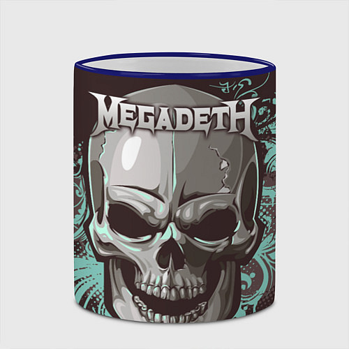 Кружка цветная Megadeth / 3D-Синий кант – фото 2