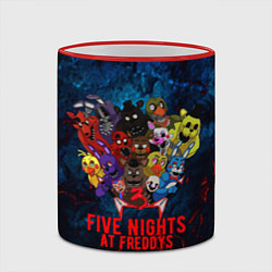 Кружка 3D Five Nights At Freddys, цвет: 3D-красный кант — фото 2
