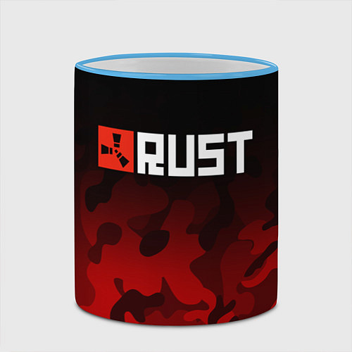 Кружка цветная RUST / 3D-Небесно-голубой кант – фото 2