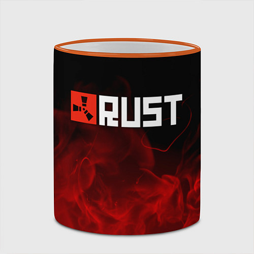 Кружка цветная RUST / 3D-Оранжевый кант – фото 2