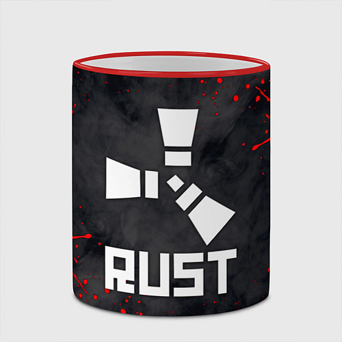 Кружка цветная RUST / 3D-Красный кант – фото 2