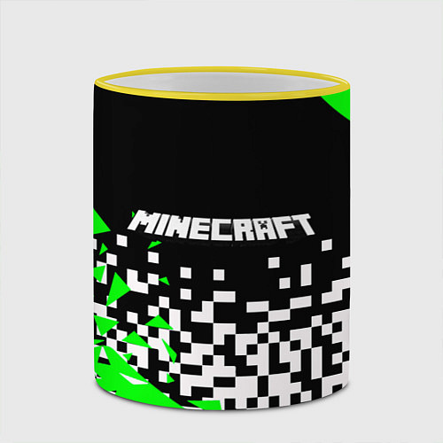 Кружка цветная Minecraft / 3D-Желтый кант – фото 2