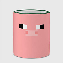 Кружка 3D Minecraft Pig, цвет: 3D-зеленый кант — фото 2