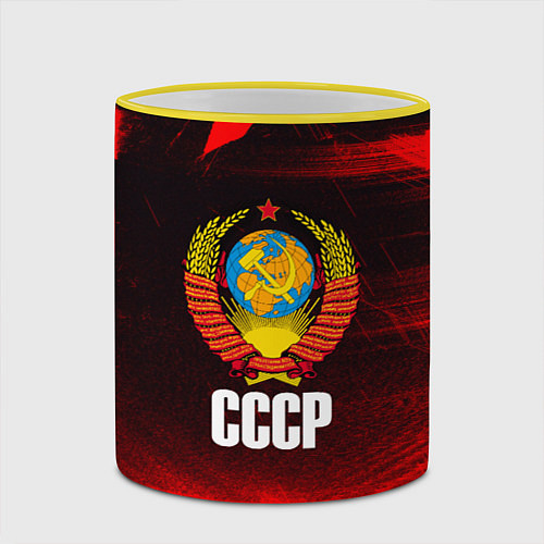 Кружка цветная СССР / 3D-Желтый кант – фото 2