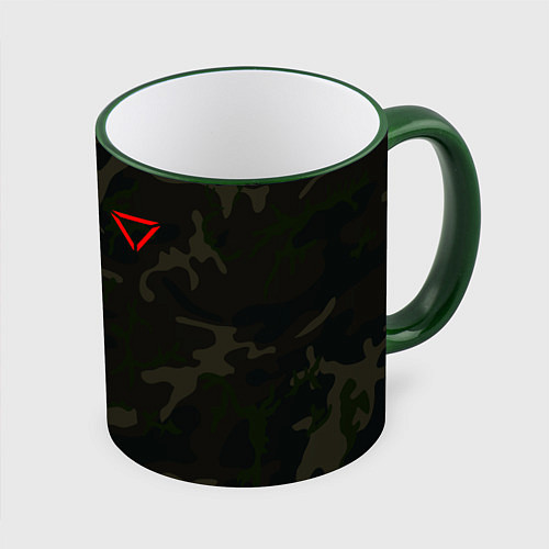 Кружка цветная Predator Military / 3D-Зеленый кант – фото 1