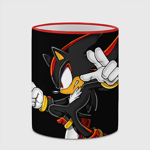 Кружка цветная SHADOW / 3D-Красный кант – фото 2