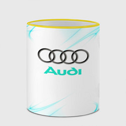 Кружка 3D Audi, цвет: 3D-желтый кант — фото 2