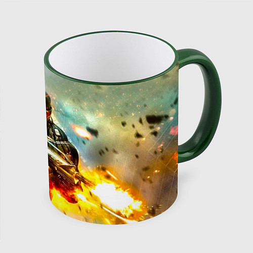 Кружка цветная CRYSIS / 3D-Зеленый кант – фото 1