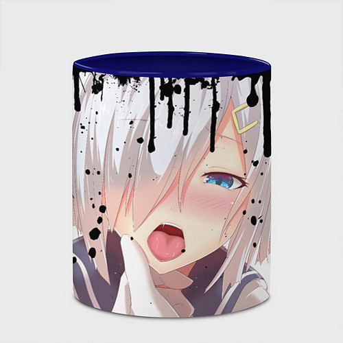 Кружка цветная AHEGAO / 3D-Белый + синий – фото 2