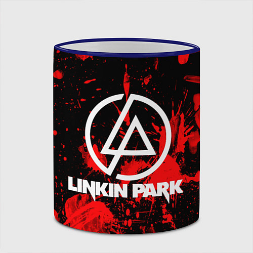 Кружка цветная Linkin Park / 3D-Синий кант – фото 2